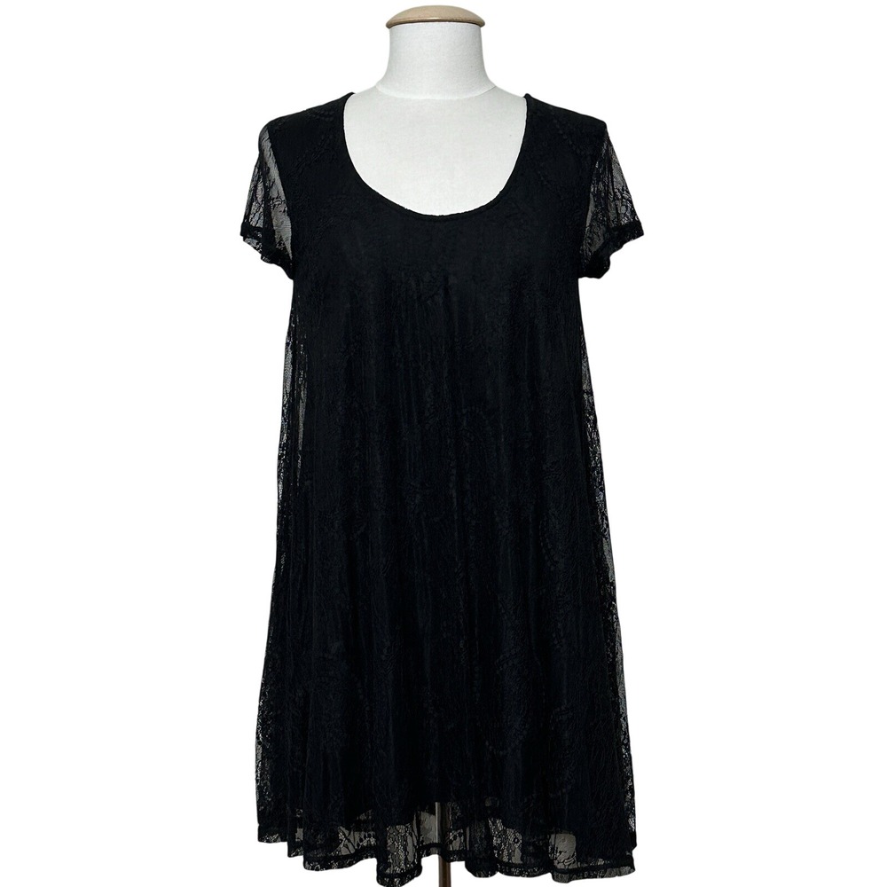 Others Follow Women Dress M Black Paisley Lace Flowy A Line Cocktail Romantic
